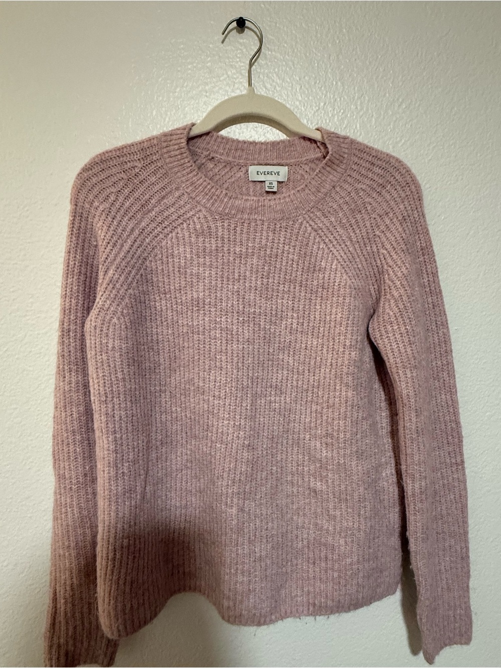Evereve Soft Blush Knit Crewneck Sweater